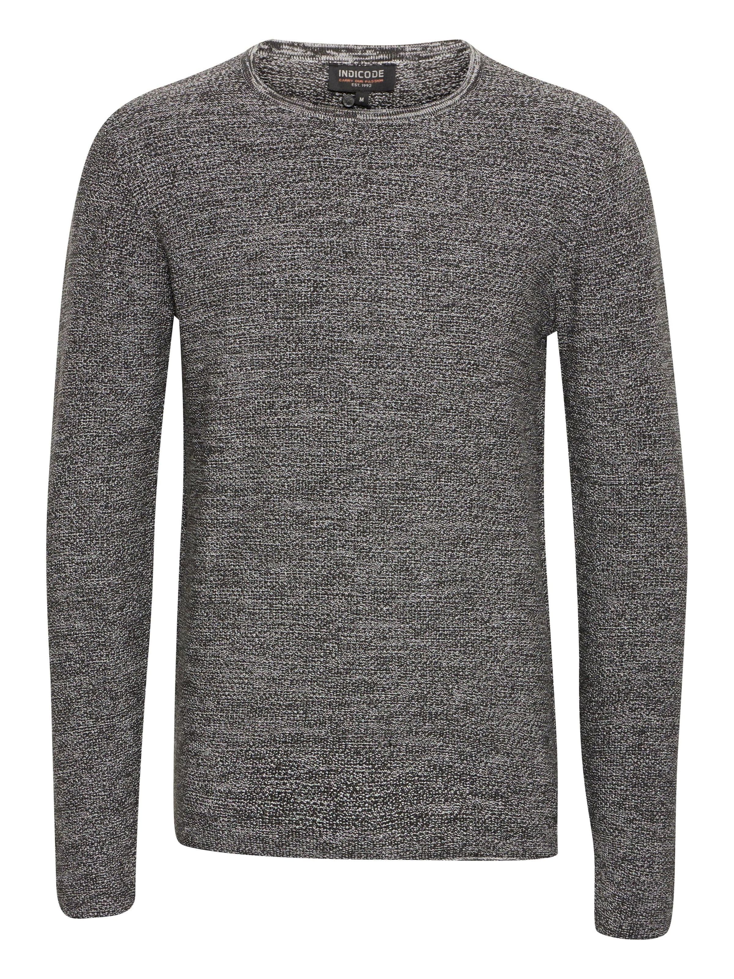 INDICODE JEANS Pullover 'Jadas' in Grau: Vorderseite