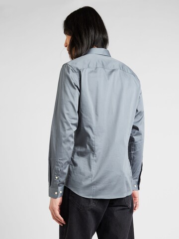 JACK & JONES Slim fit Button Up Shirt 'PARMA' in Grey