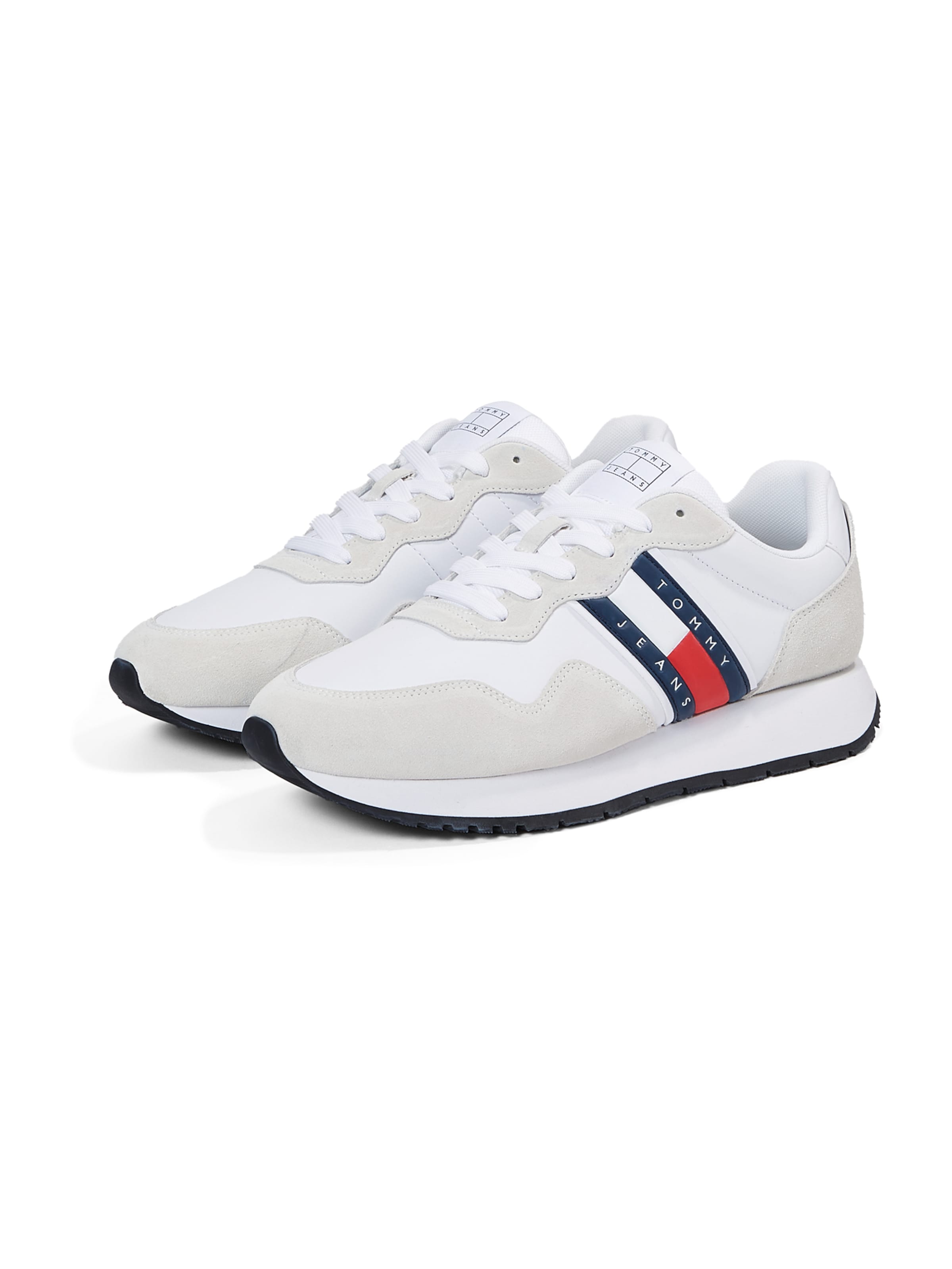 Tommy Jeans Matalavartiset tennarit 'ESSENTIAL' värissä valkoinen