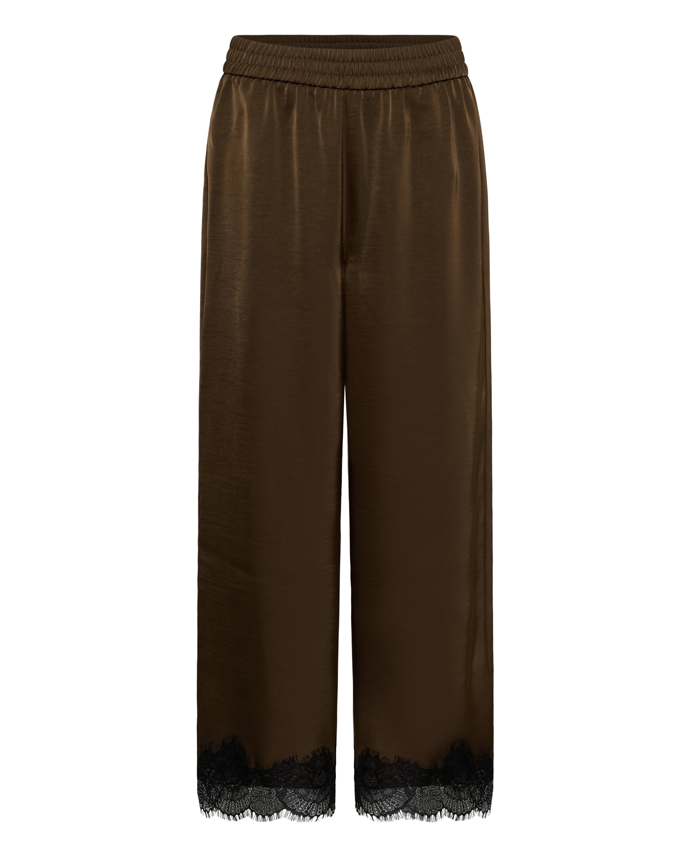 Kaffe Wide Leg Bukser i brun: forside