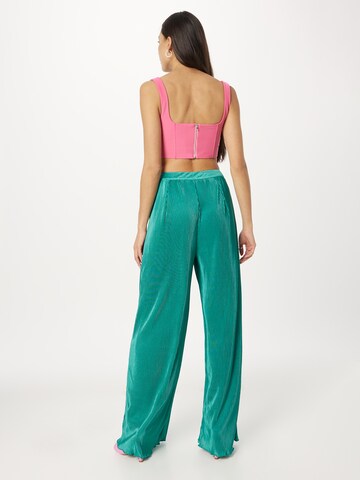 Nasty Gal - Pierna ancha Pantalón plisado en verde