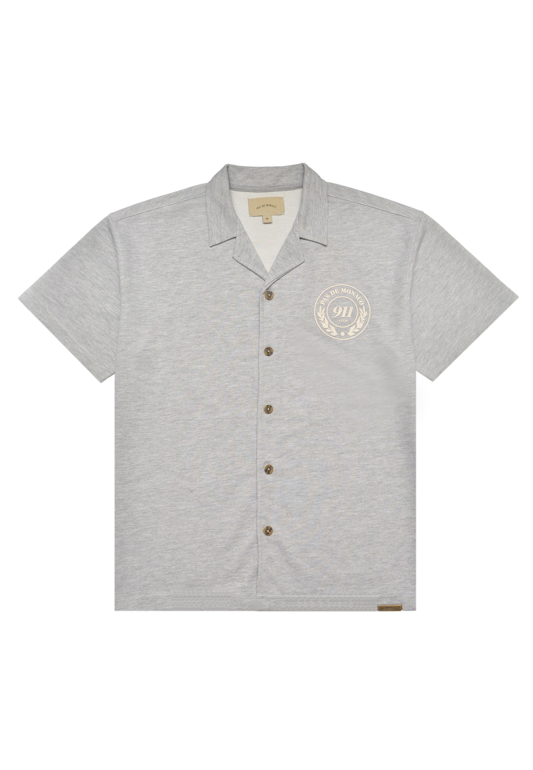 Pas De Monaco Klasický střih Košile 'CARERRA' – šedá: přední strana