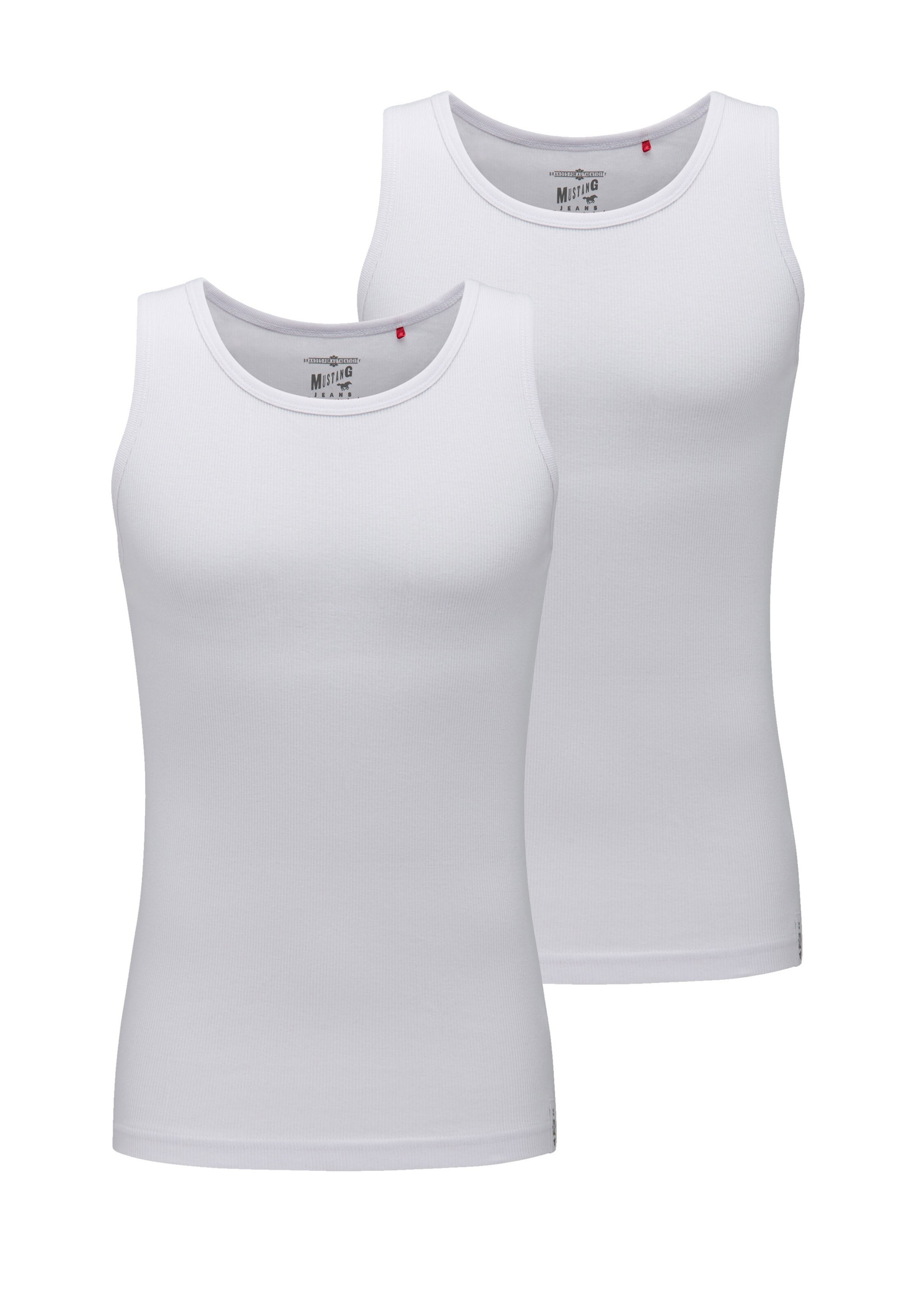 MUSTANG Unterhemd 'True Denim' in Weiß: Vorderseite