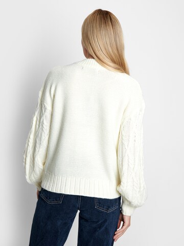 Threadbare Knit cardigan 'Coral' in White