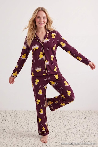 Pyjama Trendyol en marron : devant