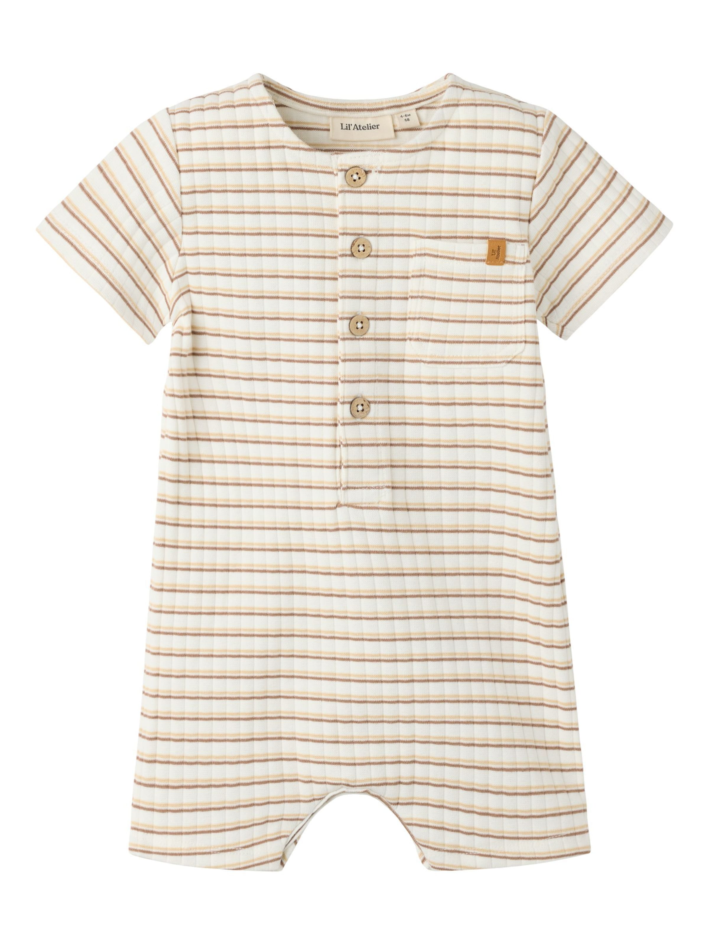 Lil'Atelier - Pijama entero/body en blanco: frente
