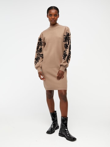 OBJECT Knit dress 'JOANA' in Brown: front