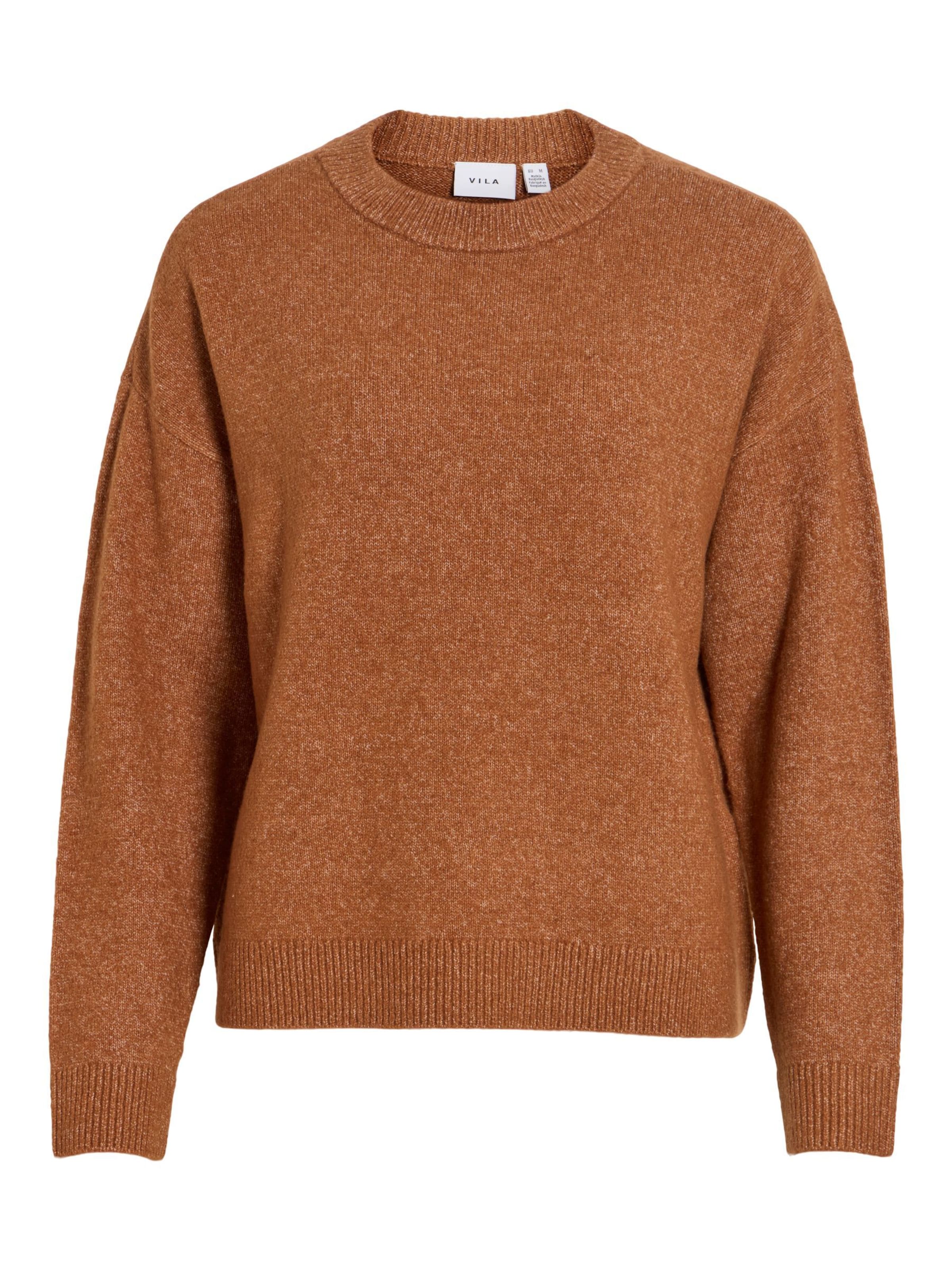 VILA Pull-over en S en marron, Vue avec produit