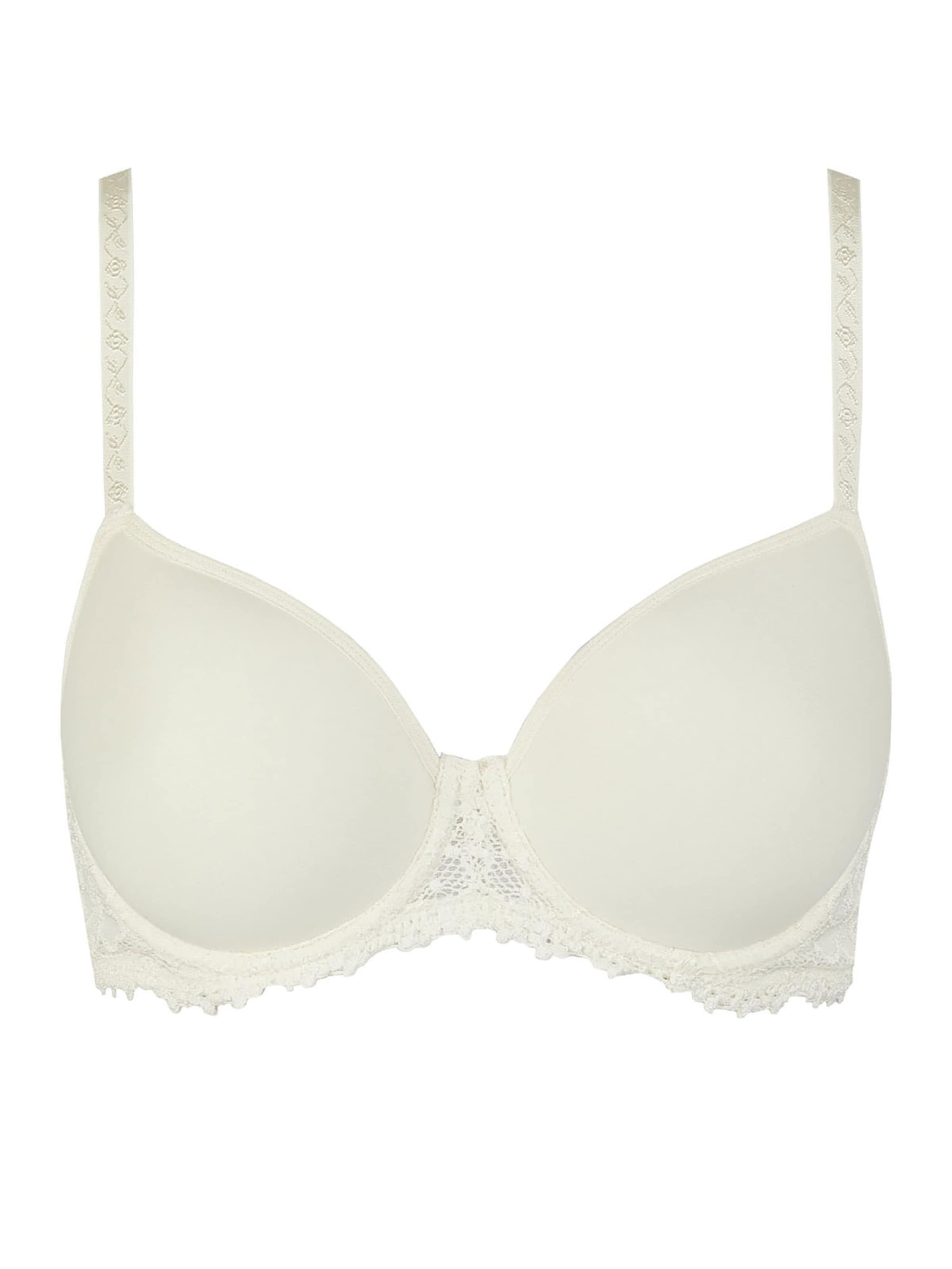 Nina von C. T-shirt Bra 'Millefleurs' in Beige: front