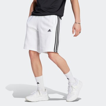 ADIDAS SPORTSWEAR Regular Workout Pants 'Essentials' in White: front