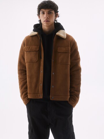 Pull&Bear Between-Season Jacket in Brown: front