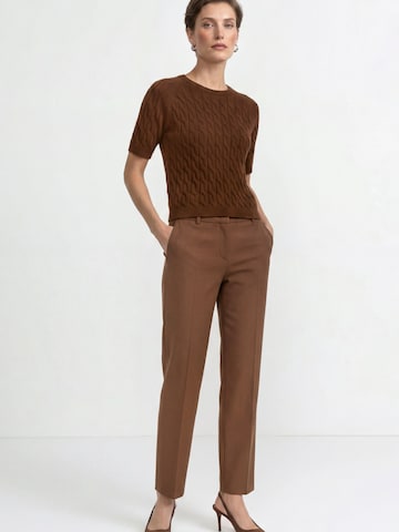 regular Pantaloni con piega frontale di Rich & Royal in marrone