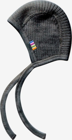 JOHA Beanie 'Rippstrickmütze aus Merinowolle' in Grey: front