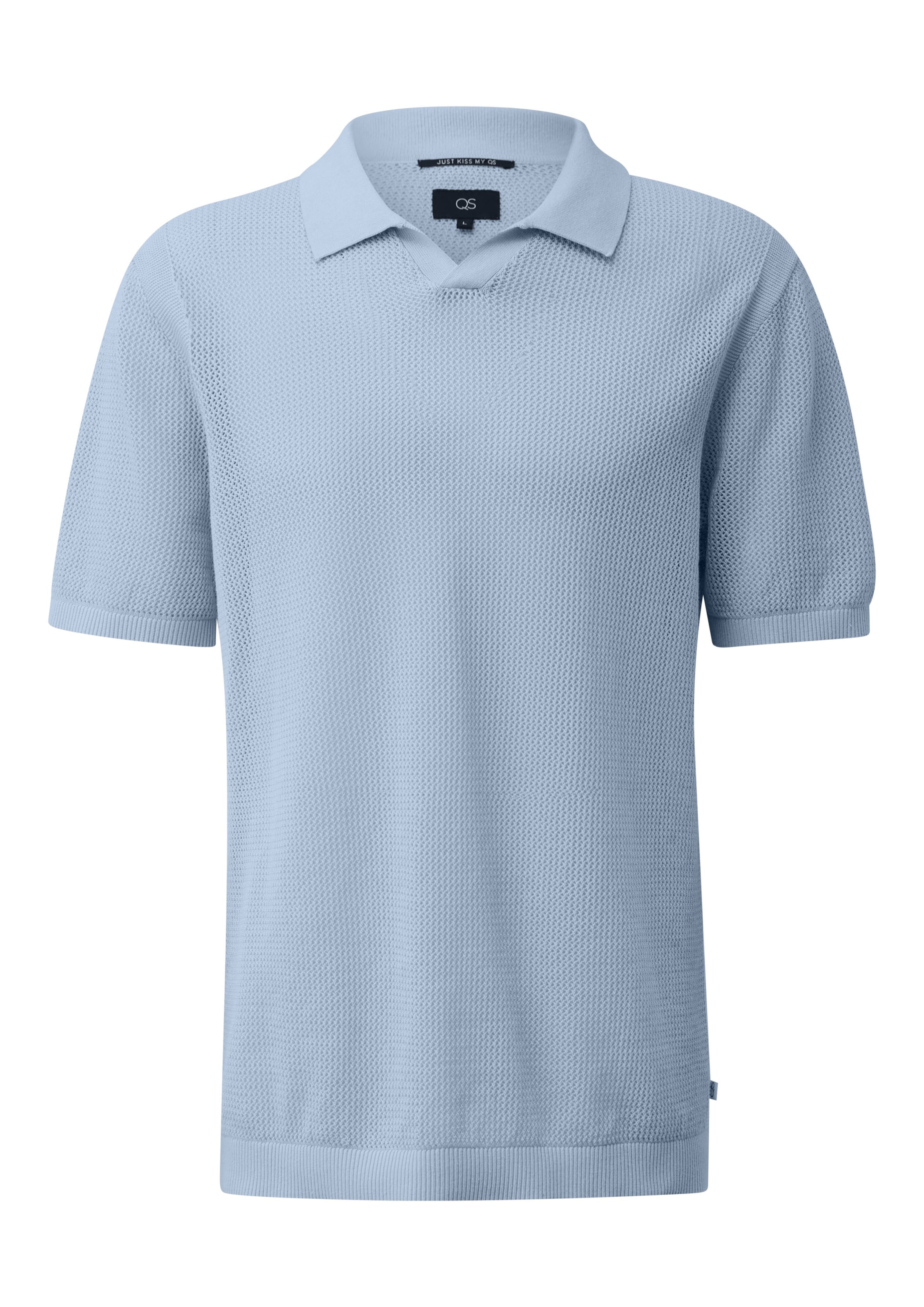 T-Shirt QS en bleu : devant
