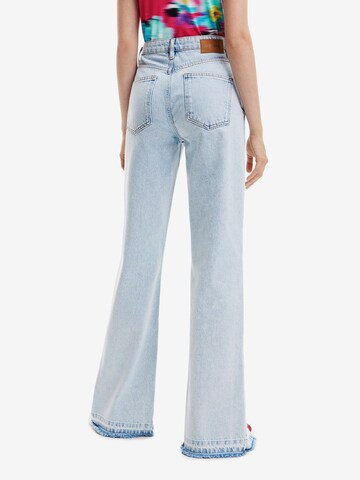 Desigual Wide leg Jeans 'Flores' in Blauw