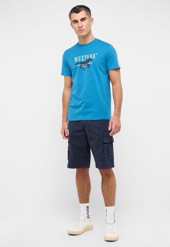 MUSTANG T-Shirt 'Austin' in Blau