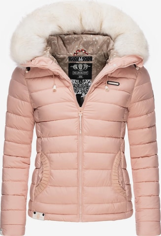 MARIKOO Зимняя куртка 'Nasriin' в Ярко-розовый: спереди