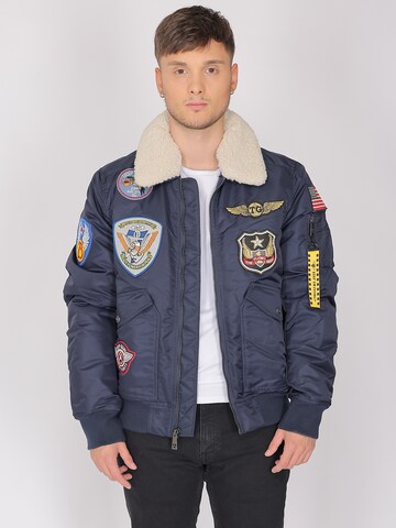 TOP GUN Between-Season Jacket 'TG23005' in Blue: front