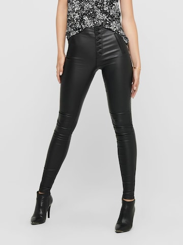 ONLY Slim fit Pants in Black: front