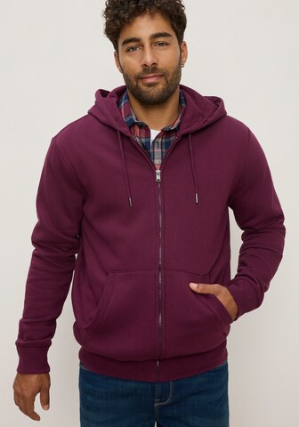 Man's World Zip-Up Hoodie in Red: front