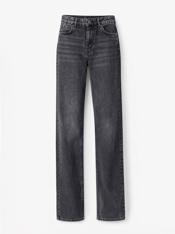 IT'S BASIC Regular Jeans 'EMMA Straight High Rise' in Grijs: voorkant