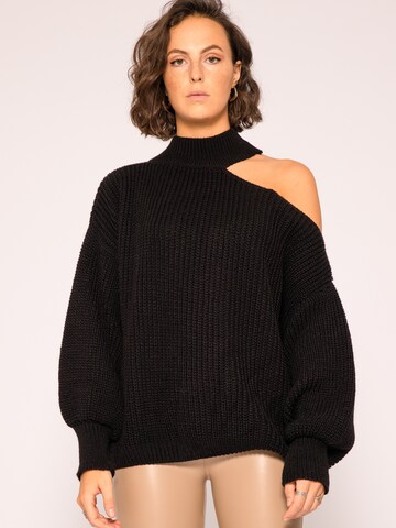 SASSYCLASSY Υπερμέγεθες πουλόβερ σε μαύρο: μπροστά