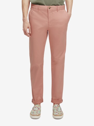 SCOTCH & SODA - Calças chino 'STUART' em rosa: frente